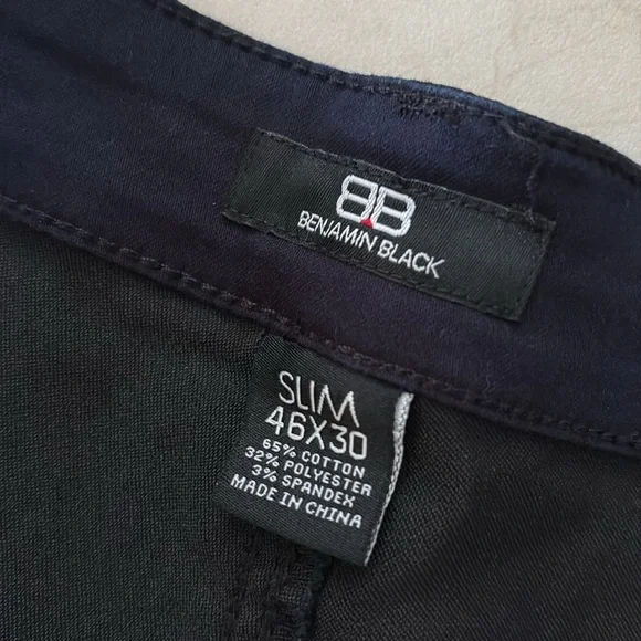 NWOT Benjamin black men’s jeans 46/30 714 - Picture 4 of 4